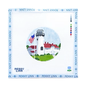 CHATHAM LIGHTHOUSE 4" x 4" 18 Mesh BLUE HYDRANGEA STITCHER