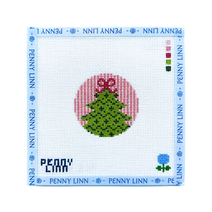 PATTERNED TREE MINI 3" x 3"13 Mesh BLUE HYDRANGEA STITCHER