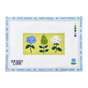 HYDRANGEA TRIO INSERT 2.75" x 5.3" 13 Mesh BLUE HYDRANGEA STITCHER