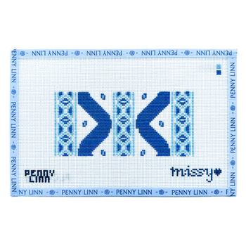 IKAT SUNGLASSES CASE BLUE 3.2" x 6.9" 13 Mesh CLASSICALLY MISSY