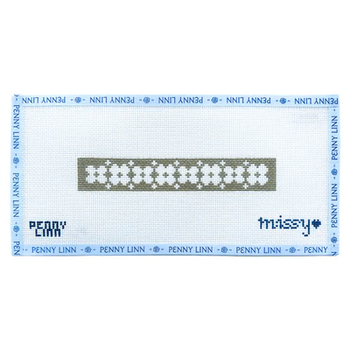 KEY FOB FLORAL INVERSE MOCHA 1.3" x 8" 13 Mesh CLASSICALLY MISSY