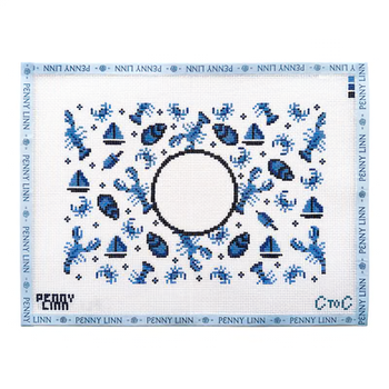 COASTAL WITH MONOGRAM 7" x 10" 13 Mesh COAST TO COAST