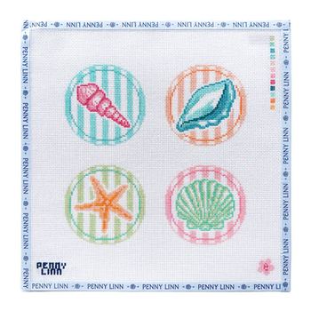 COASTAL COASTERS  9" x 9" 13 ELISA MAY