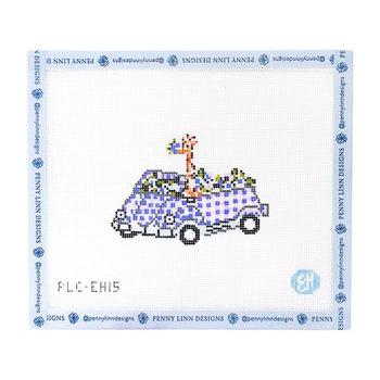 ANIMALS DOING STUFF - GIRAFFE MOBILE 2.89" x 4" 18 Mesh EVELYN HENSON