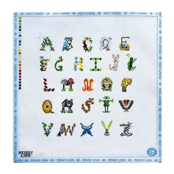 WOODLAND CREATURE ABC  10" x 10" 13 Mesh EVELYN HENSON