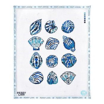 BEACH SHELLS 11" x 8.5" 13 Mesh EVELYN HENSON