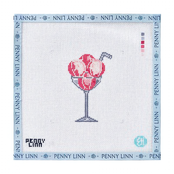 TENNIS DRINKS 4" x 4" 18 Mesh EVELYN HENSON