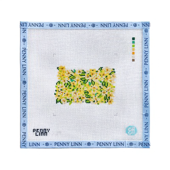 STATE FLOWERS - OREGON 4" x 4 18 Mesh EVELYN HENSON