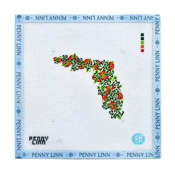 STATE FLOWERS - FLORIDA 4" x 4 18 Mesh EVELYN HENSON