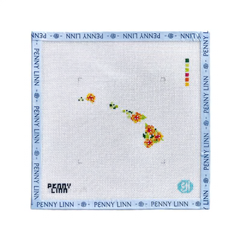 STATE FLOWERS - HAWAII 4" x 4 18 Mesh EVELYN HENSON