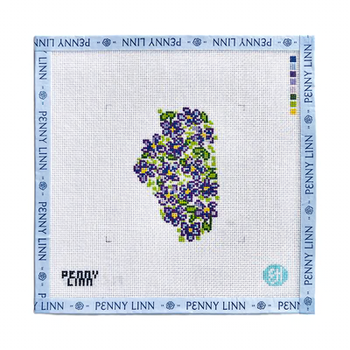 STATE FLOWERS - ILLINOIS 4" x 4 18 Mesh EVELYN HENSON