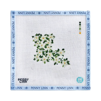 STATE FLOWERS - LOUISIANA 4" x 4 18 Mesh EVELYN HENSON