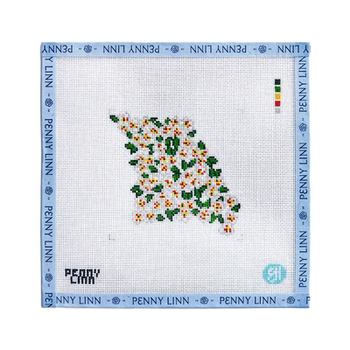 STATE FLOWERS - MISSOURI 4" x 4 18 Mesh EVELYN HENSON
