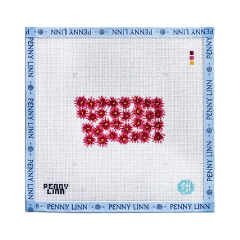 STATE FLOWERS - MONTANA 4" x 4 18 Mesh EVELYN HENSON