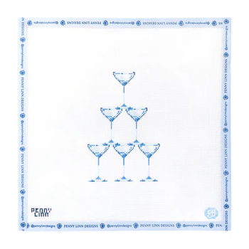 SOMETHING BLUE COCKTAILS 7" x 7" 18 Mesh EVELYN HENSON