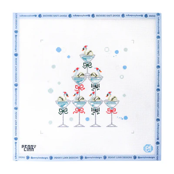 FLOCKTAILS - HOLIDAY 7" x 7" 18 Mesh EVELYN HENSON