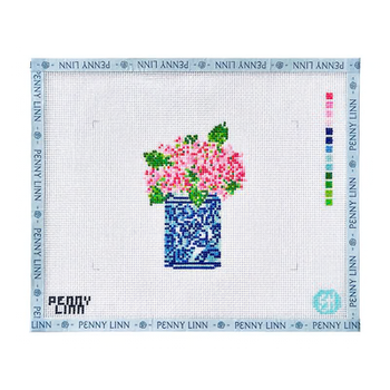 HAPPY PINK HYDRANGEAS 5" x 7" 13 Mesh EVELYN HENSON