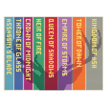 THRONE OF GLASS  4" x 6" 18 Mesh FORGET ME NOT NEEDLEWORKS