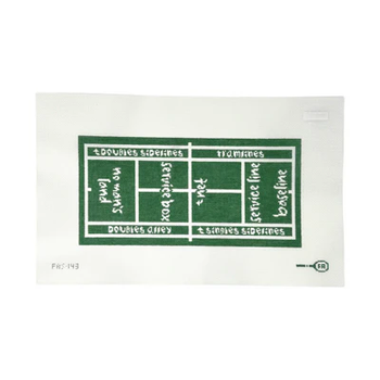 TENNIS COURT CLUTCH - NET GOES HERE 5.4" x 11" 18 Mesh FRANCES ABEL STUDIO