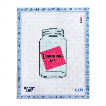 NEW GIRL JAR 4.94" x 2.78" 18 Mesh GRANDIN LANE NEEDLEPOINT