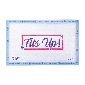 TITS UP 2.06" x 5.89" 18 Mesh GRANDIN LANE NEEDLEPOINT