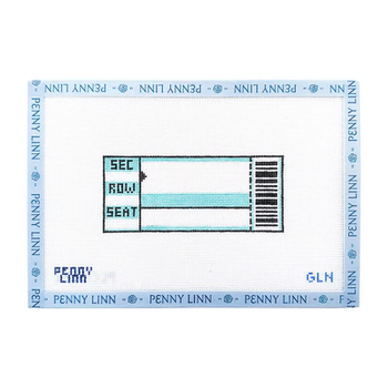 TICKET CANVAS - REGULAR LENGTH 2.12" x 5.06" 18 Mesh GRANDIN LANE NEEDLEPOINT