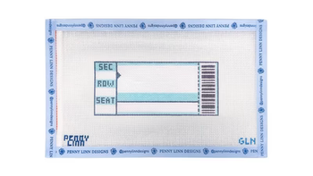 TICKET CANVAS STACKED 2.12" x 5.81" 18 Mesh GRANDIN LANE NEEDLEPOINT