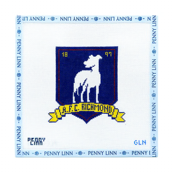 GREYHOUNDS LOGO 4.72" x 4.72" 18 Mesh GRANDIN LANE NEEDLEPOINT