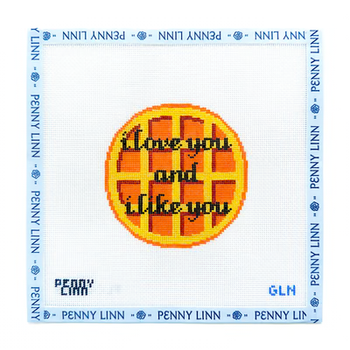 I LOVE YOU AND I LIKE YOU 4" x 4" 18 Mesh GRANDIN LANE NEEDLEPOINT
