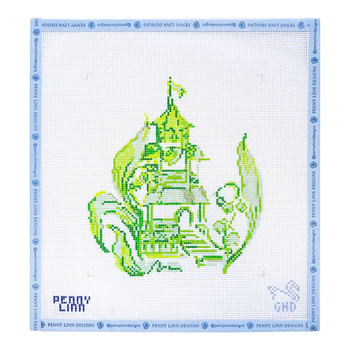RAINBOW PAGODA SERIES - GREEN LILY OF THE VALLEY 8" x 6.8" 13 Mesh GREY HALL DESIGN