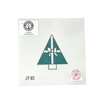 JT113 TIFFANY TREE 4.5" x 4" 18 Mesh JUDY TASCH NEEDLEPOINT