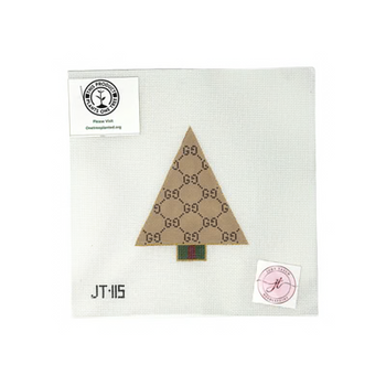 JT115 GUCCI TREE 4.5" x 4" 18 Mesh JUDY TASCH NEEDLEPOINT
