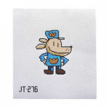 JT276 DOGMAN 4" x 5" 13 Mesh JUDY TASCH NEEDLEPOINT