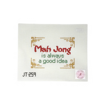 JT259 MAH JONG/GOOD IDEA 5" x 7" 13 Mesh JUDY TASCH NEEDLEPOINT