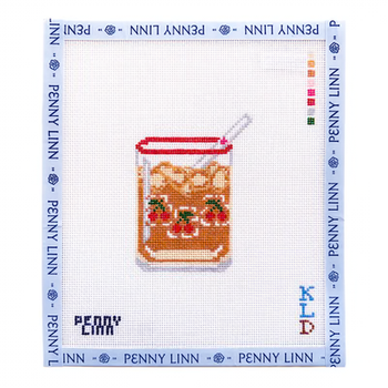 CHERRY ICON COFFEE GLASS 4" x 4" 18 Mesh KAITLIN LANE DESIGNS