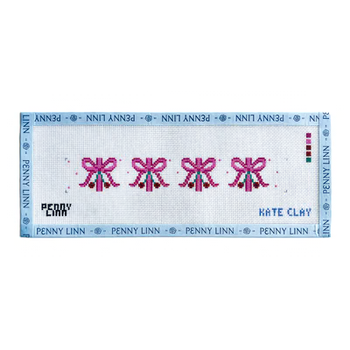 SCALLOPS & CHERRY HEARTS KEYCHAIN 1.25" x 8" 18 Mesh KATE CLAY ILLUSTRATION