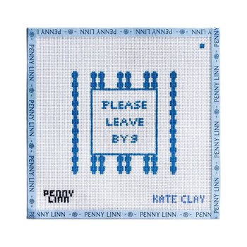 PLEASE LEAVE BY 9 5" x 5" 13 Mesh KATE CLAY ILLUSTRATION