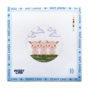 3 LITTLE PIGLETS 4" x 4" 18 Mesh KYRA COTTER DESIGN