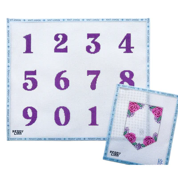 FLORAL BIRTHDAY BANNER 6.5" x 4.75" 13 Mesh KYRA COTTER DESIGN