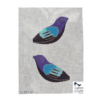 LL307W VIOLET SABREWING HUMMINGBIRD 3.25" x 4.5" each (2) 18 MESH Labors Of Love