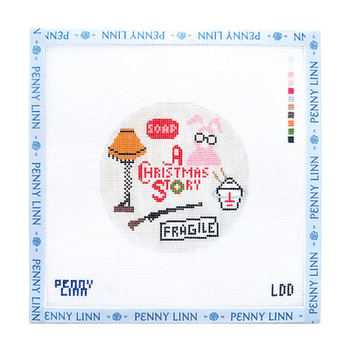 A CHRISTMAS STORY 4" x 4" 18 Mesh LAZY DOODLE DESIGNS