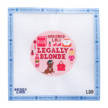 LEGALLY BLONDE 4.1" x 4.1" 18 Mesh LAZY DOODLE DESIGNS