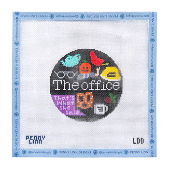 THE OFFICE 4" x 4 18 Mesh LAZY DOODLE DESIGNS