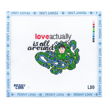 LOVE ACTUALLY OCTOPUS 4" x 5" 18 Mesh LAZY DOODLE DESIGNS