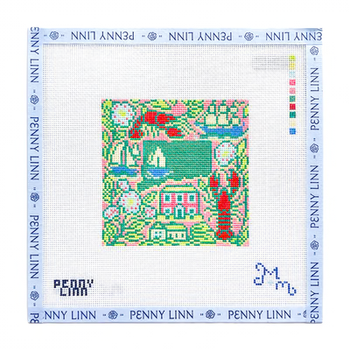 CONNECTICUT - SOUND SAILS AND STEADY HABITS 4" x 4" 18 Mesh MARIE & MAXWELL