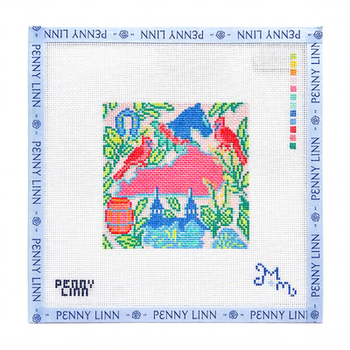 KENTUCKY - UNBRIDLED BLOOMS 4" x 4" 18 Mesh MARIE & MAXWELL