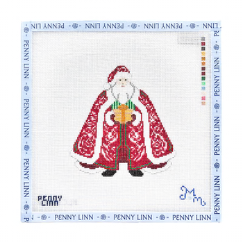 CHINOISERIE SANTA - RED 5" x 5" 18 Mesh MARIE & MAXWELL