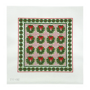 SIXTEEN WREATHS 10" x 10" 13 Mesh MIMI IN STITCHES