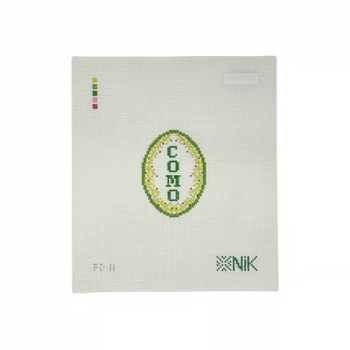 FLEUR DE COMO 3" x 2.2" 18 Mesh NIKSTITCH