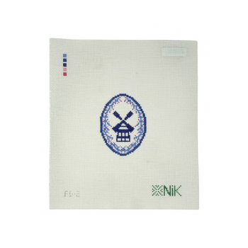 FLEUR DE MOULIN 3" x 2.2" 18 Mesh NIKSTITCH